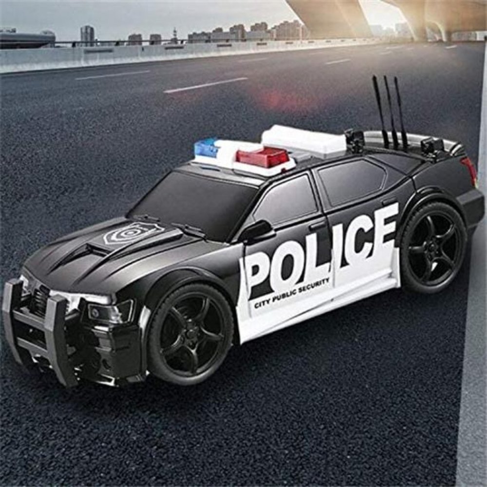 YEAM Police Car Toy Plastic Pursuit Rescue Vehicle with Sirnes Sound